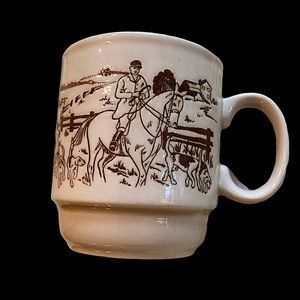 2 Vintage Mug Kiln Craft Staffordshire England Field Hunters – 1970s